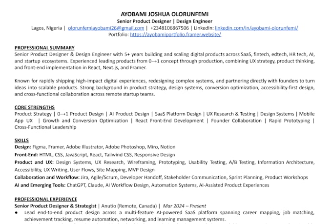 write ats optimized resume for engineers in mechanical, civil, electrical fields